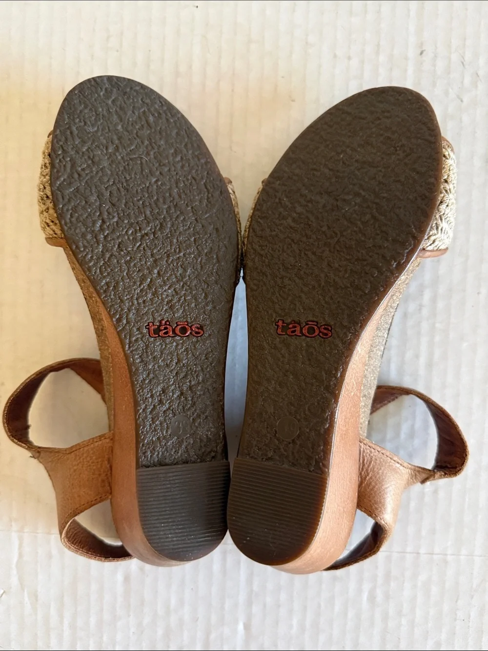 Taos Holiday Leather And Jute Wedge Sandals